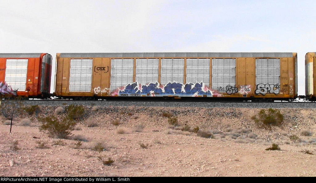 WB Unit Vehicular Flat Car Frt at Erie NV -51